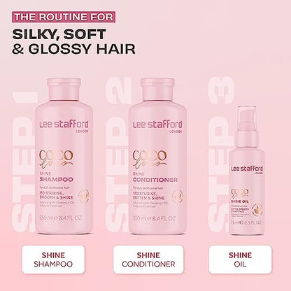 Lee Stafford Shine Hair Oil | Coco Loco Collection - Nourishing Anti Frizz Styling Oil for Dry & Damaged Hair, Adds Moisture and Shine, 5.1 Fl Oz