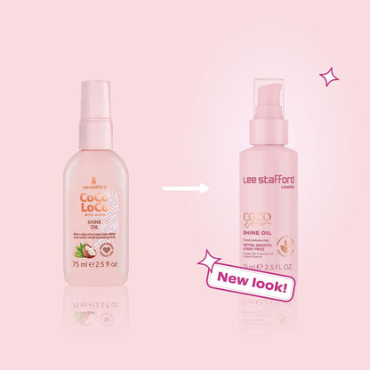 Lee Stafford Shine Hair Oil | Coco Loco Collection - Nourishing Anti Frizz Styling Oil for Dry & Damaged Hair, Adds Moisture and Shine, 5.1 Fl Oz