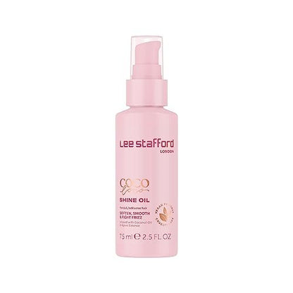 Lee Stafford Shine Hair Oil | Coco Loco Collection - Nourishing Anti Frizz Styling Oil for Dry & Damaged Hair, Adds Moisture and Shine, 5.1 Fl Oz