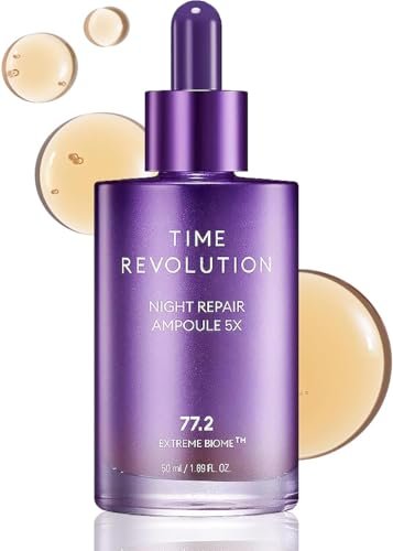 MISSHA Time Revolution Night Repair Face Serum Ampoule (5th Gen) - Overnight Probiotic Skincare for Revitalization and Radiance, 1.69 Fl Oz - görsel 2