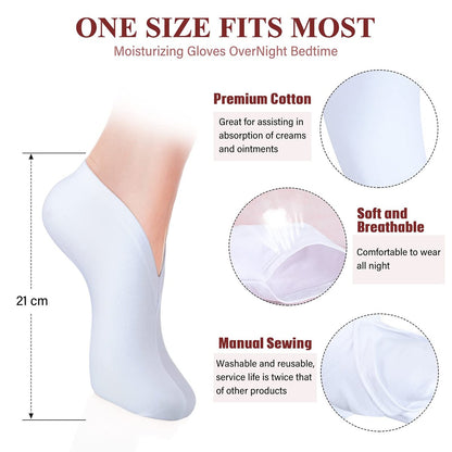 Moisturizing Socks for Dry Feet - 5 Pairs Overnight Spa Socks for Women and Men