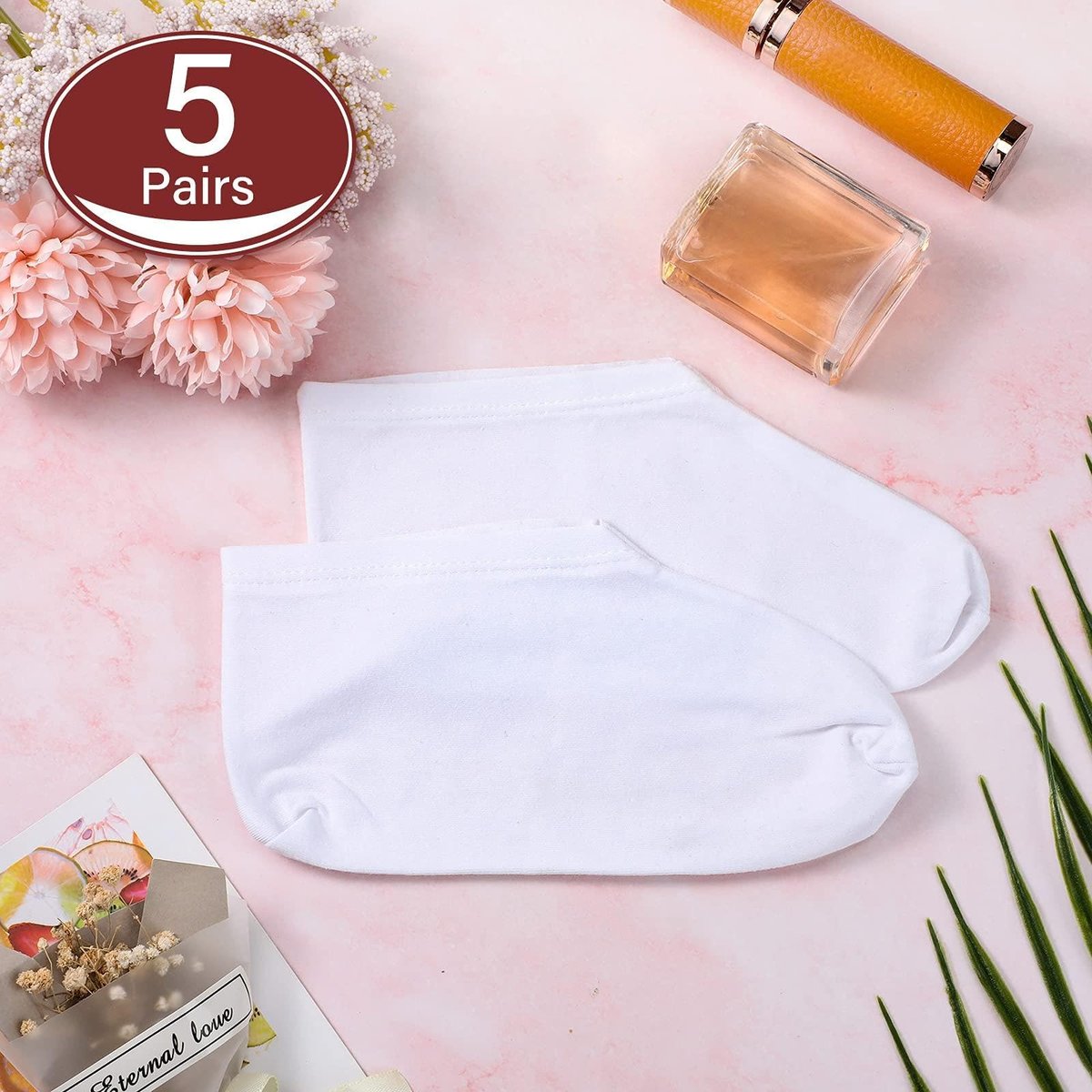 Moisturizing Socks for Dry Feet - 5 Pairs Overnight Spa Socks for Women and Men - görsel 7