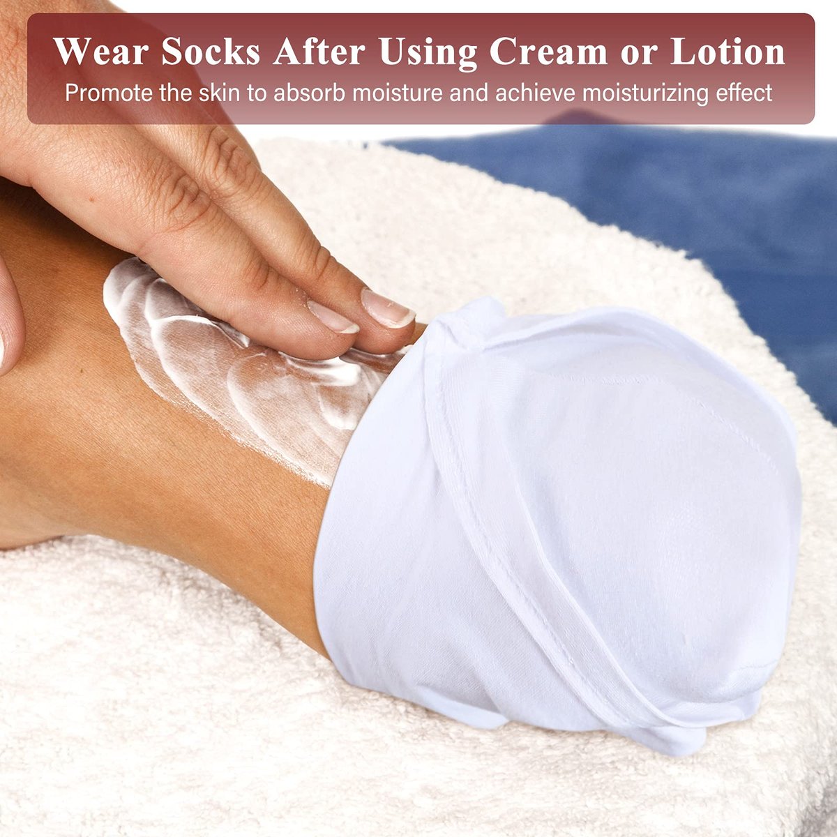 Moisturizing Socks for Dry Feet - 5 Pairs Overnight Spa Socks for Women and Men - görsel 11