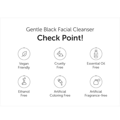 DearKlairs Gentle Black Facial Cleanser - Vegan, Low pH, Hydrating Creamy Foam, Daily Face Wash, 4.73 Fl Oz Avelisse