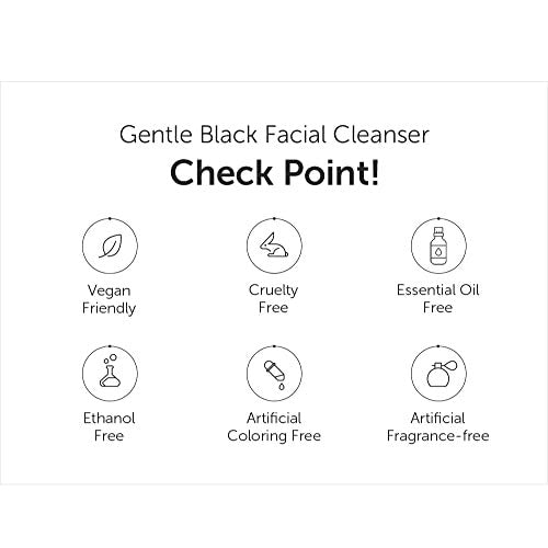 DearKlairs Gentle Black Facial Cleanser - Vegan, Low pH, Hydrating Creamy Foam, Daily Face Wash, 4.73 Fl Oz Avelisse