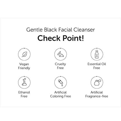 DearKlairs Gentle Black Facial Cleanser - Vegan, Low pH, Hydrating Creamy Foam, Daily Face Wash, 4.73 Fl Oz Avelisse