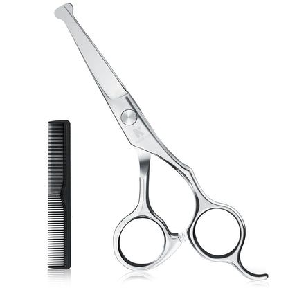 K KaCaKaCa 6.1 Inch Kids Hair Cutting Scissors – Safety Rounded Tips for Baby, Toddler, Children, Women and Men – Professional Haircut Shears for Home, Salon, and Barber Use Avelisse