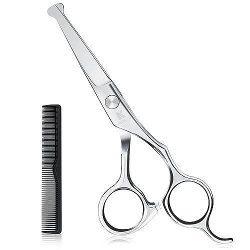 K KaCaKaCa 6.1 Inch Kids Hair Cutting Scissors – Safety Rounded Tips for Baby, Toddler, Children, Women and Men – Professional Haircut Shears for Home, Salon, and Barber Use Avelisse