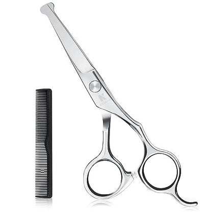 K KaCaKaCa 6.1 Inch Kids Hair Cutting Scissors – Safety Rounded Tips for Baby, Toddler, Children, Women and Men – Professional Haircut Shears for Home, Salon, and Barber Use Avelisse