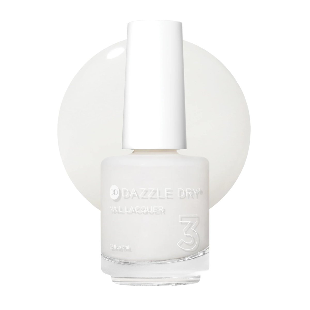 Dazzle Dry Nail Lacquer (Step 3) - Breathe Free - Sheer Milky Nude Nail Polish, 0.5 fl oz Avelisse