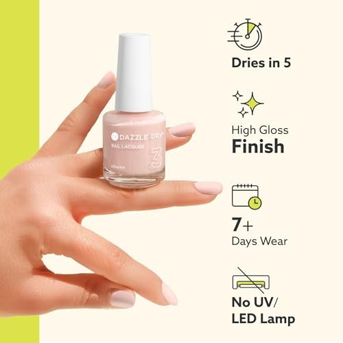 Dazzle Dry Nail Lacquer (Step 3) - Prima Ballerina - Sheer Milky Delicate Pink, 0.5 fl oz - görsel 12