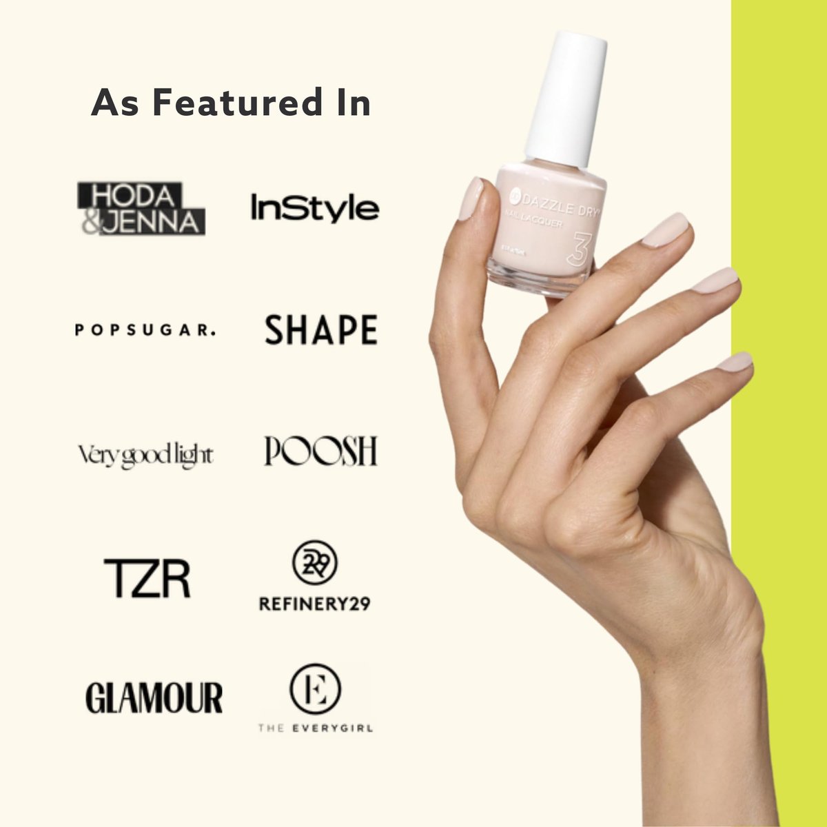 Dazzle Dry Nail Lacquer (Step 3) - Prima Ballerina - Sheer Milky Delicate Pink, 0.5 fl oz - görsel 13