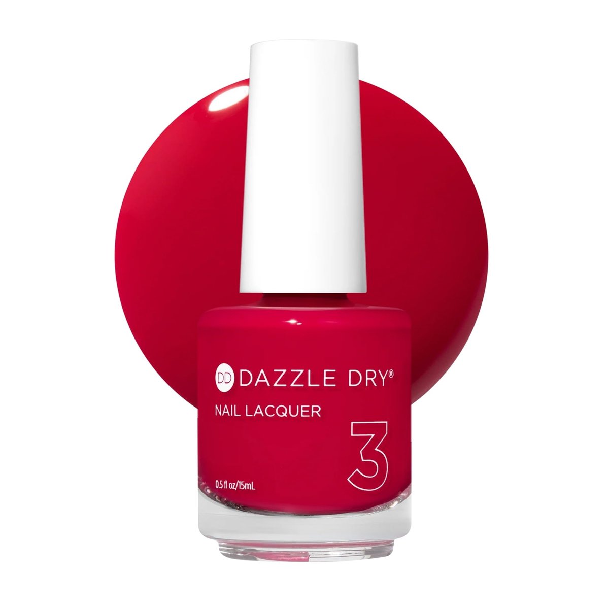 Dazzle Dry Nail Lacquer (Step 3) - The Duchess - Bright Strawberry Pink Full Coverage Cream Nail Polish (0.5 fl oz) Avelisse
