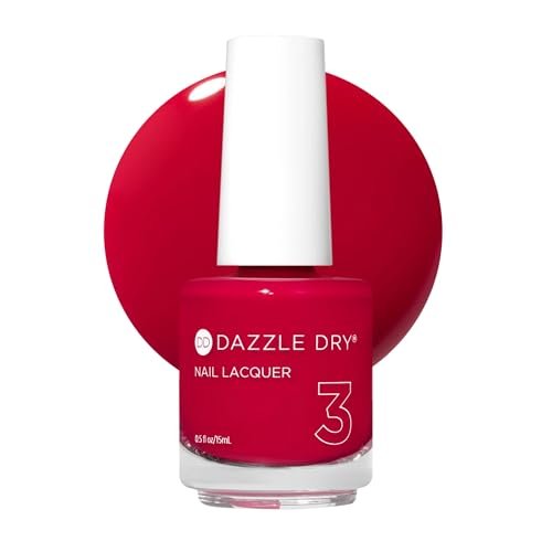 Dazzle Dry Nail Lacquer (Step 3) - The Duchess - Bright Strawberry Pink Full Coverage Cream Nail Polish (0.5 fl oz) Avelisse