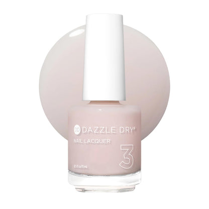 Dazzle Dry Nail Lacquer (Step 3) - Peacefully Me - Sheer Pale Pink Nail Polish with Warm Undertones, 0.5 fl oz Avelisse