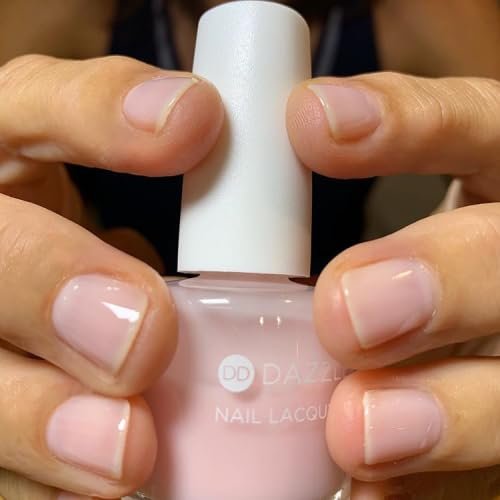 Dazzle Dry Nail Lacquer (Step 3) - Peacefully Me - Sheer Pale Pink Nail Polish with Warm Undertones, 0.5 fl oz Avelisse