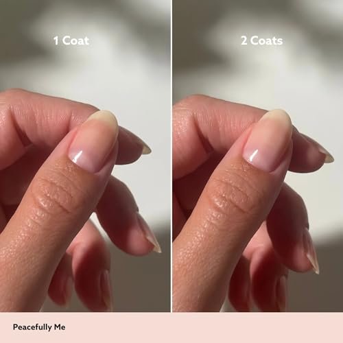 Dazzle Dry Nail Lacquer (Step 3) - Peacefully Me - Sheer Pale Pink Nail Polish with Warm Undertones, 0.5 fl oz Avelisse