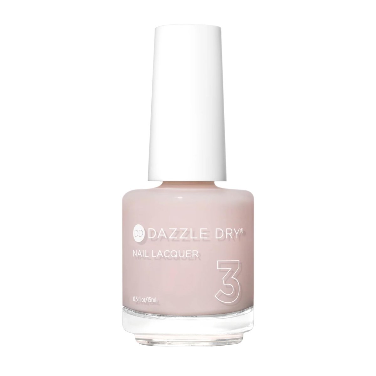 Dazzle Dry Nail Lacquer (Step 3) - Peacefully Me - Sheer Pale Pink Nail Polish with Warm Undertones, 0.5 fl oz Avelisse