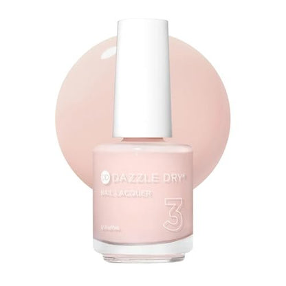 Dazzle Dry Nail Lacquer (Step 3) - Not Quite Nude - Full Coverage Peaches-and-Cream Nude, 0.5 fl oz Avelisse