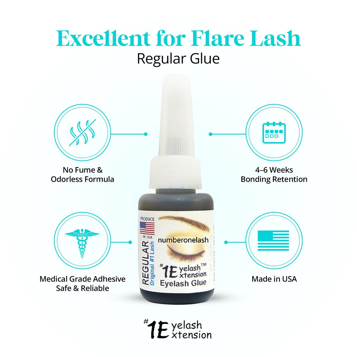 #1 Eyelash Extension Regular Eyelash Glue - Professional Lash Adhesive, Waterproof Black, 4-5 Sec Dry, 10ml Avelisse