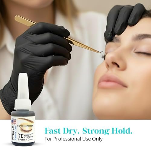 #1 Eyelash Extension Regular Eyelash Glue - Professional Lash Adhesive, Waterproof Black, 4-5 Sec Dry, 10ml Avelisse
