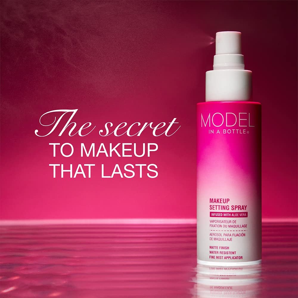 Model in a Bottle Original Setting Spray - Makeup Primer with Smooth Matte Finish, 3.4 oz Avelisse