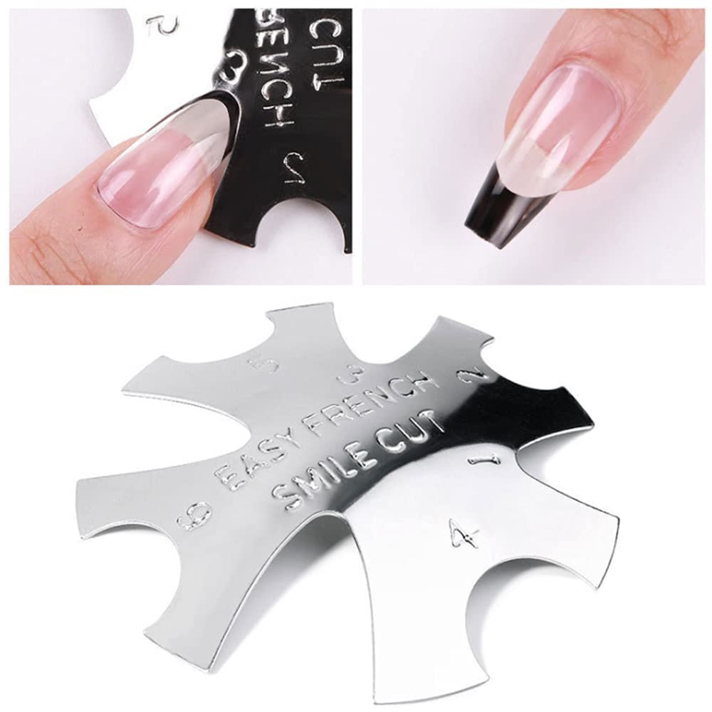 Lokyango 7-Piece French Tip Cutter Set for Nails – Stainless Steel V-Cut Edge Trimmer with Brushes, Knife & Spare Blades - görsel 9