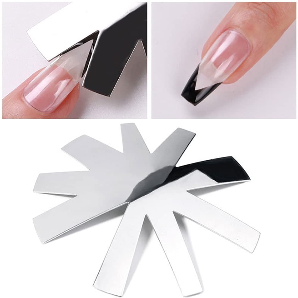 Lokyango 7-Piece French Tip Cutter Set for Nails – Stainless Steel V-Cut Edge Trimmer with Brushes, Knife & Spare Blades - görsel 7