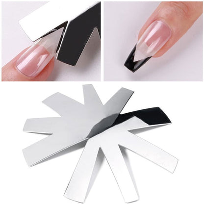 Lokyango 7-Piece French Tip Cutter Set for Nails – Stainless Steel V-Cut Edge Trimmer with Brushes, Knife & Spare Blades