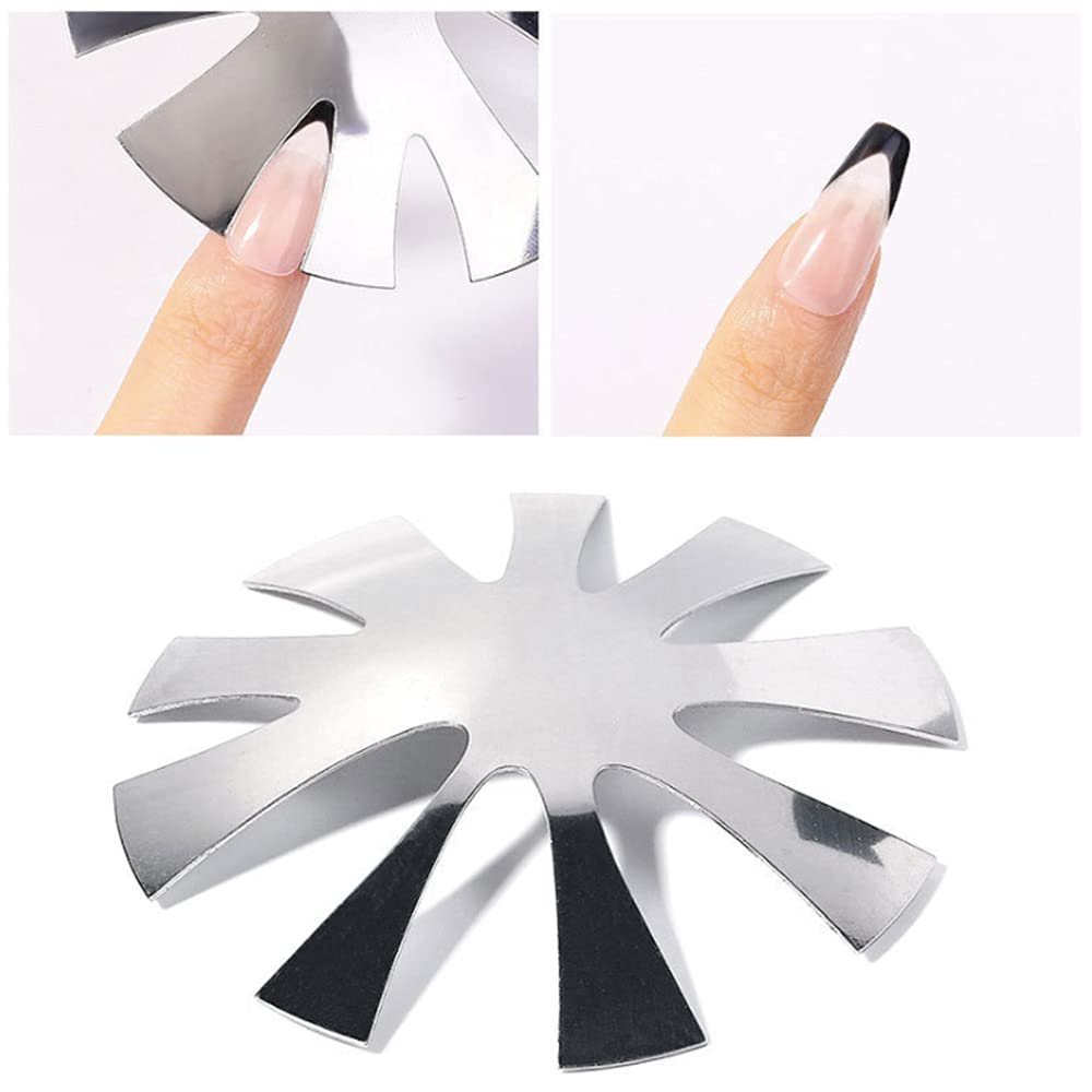 Lokyango 7-Piece French Tip Cutter Set for Nails – Stainless Steel V-Cut Edge Trimmer with Brushes, Knife & Spare Blades - görsel 5