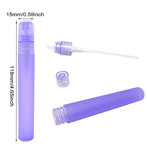 Honbay 12-Pack Frosted Plastic Empty Perfume Spray Bottles - Refillable 10ml Travel Atomizers for Perfume, Lotion, and More (6 Colors) - görsel 4
