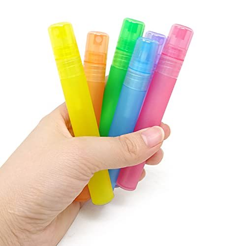 Honbay 12-Pack Frosted Plastic Empty Perfume Spray Bottles - Refillable 10ml Travel Atomizers for Perfume, Lotion, and More (6 Colors) - görsel 10