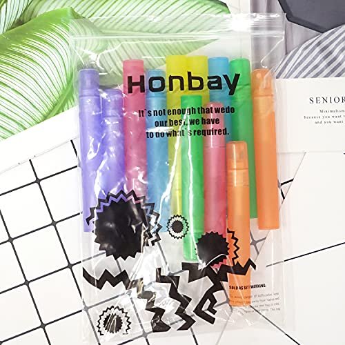 Honbay 12-Pack Frosted Plastic Empty Perfume Spray Bottles - Refillable 10ml Travel Atomizers for Perfume, Lotion, and More (6 Colors) - görsel 12