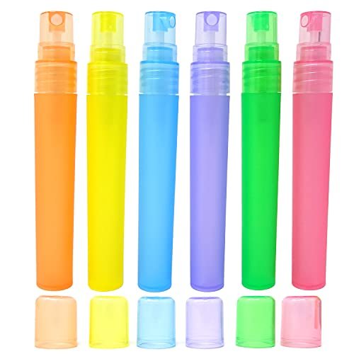 Honbay 12-Pack Frosted Plastic Empty Perfume Spray Bottles - Refillable 10ml Travel Atomizers for Perfume, Lotion, and More (6 Colors) - görsel 8