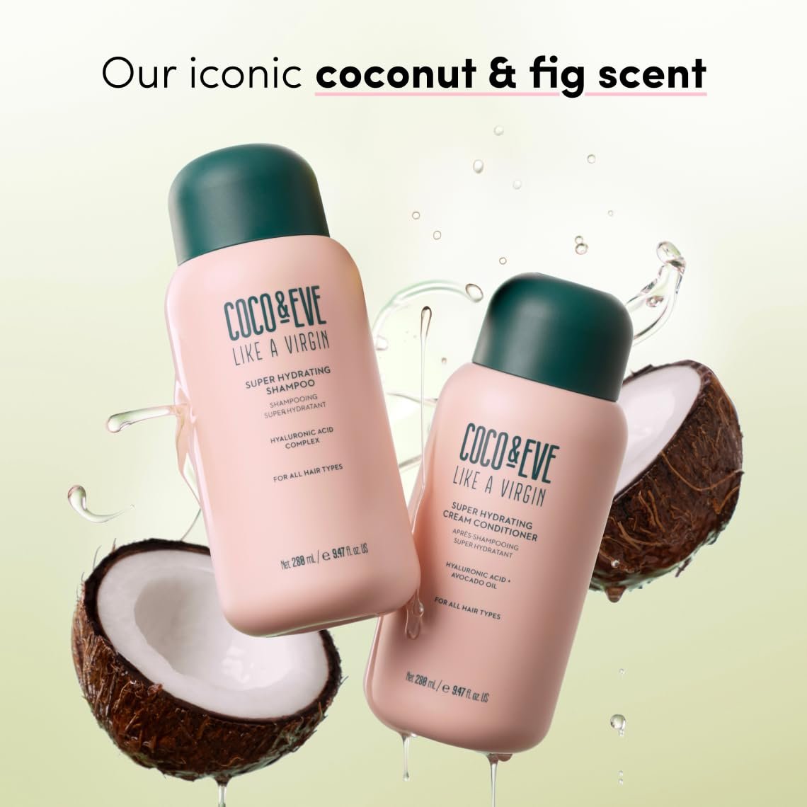 Coco & Eve Like A Virgin Super Hydrating Conditioner - Sulfate-Free with Argan Oil & Coconut for Dry, Damaged, Color-Treated & Frizzy Hair (8.4 fl oz) Avelisse