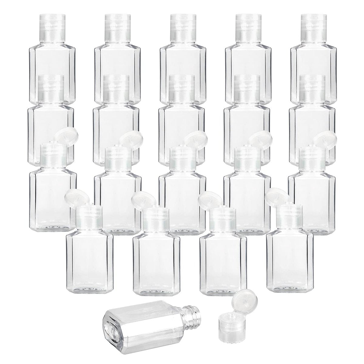 Saiveina 30 Pack 1 oz Travel Bottles - Empty Refillable Plastic Containers for Toiletries, Hand Sanitizer, and More - TSA Approved Travel Size Avelisse