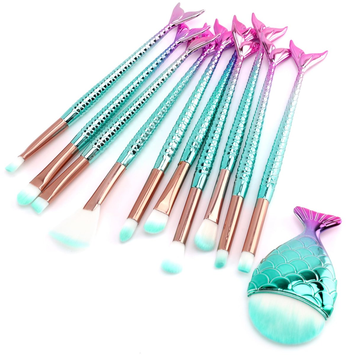 NICEMOVIC 11-Piece Kids Makeup Brush Set for Girls - Cute Cosmetic Brushes for Stocking Stuffers, Easter Baskets, Birthday & Christmas Gifts - görsel 1