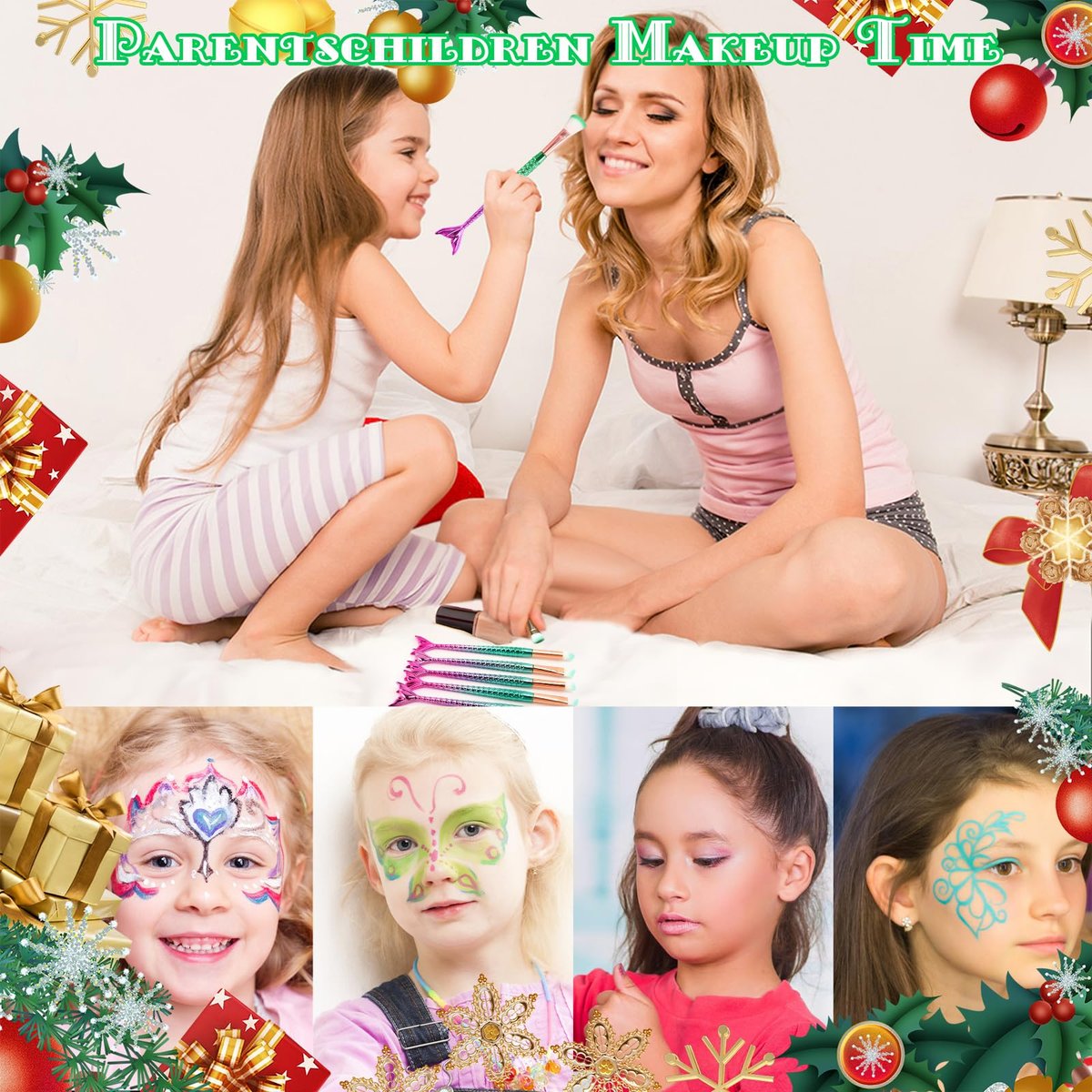 NICEMOVIC 11-Piece Kids Makeup Brush Set for Girls - Cute Cosmetic Brushes for Stocking Stuffers, Easter Baskets, Birthday & Christmas Gifts - görsel 9