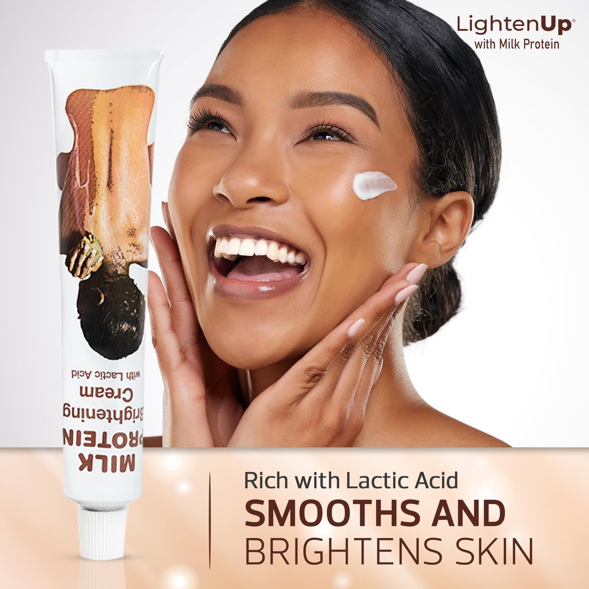 Lighten-Up Lactic Acid Cream - Skin Brightening AHA Moisturizer with Vitamin C & Shea Butter - 1.7 oz Avelisse