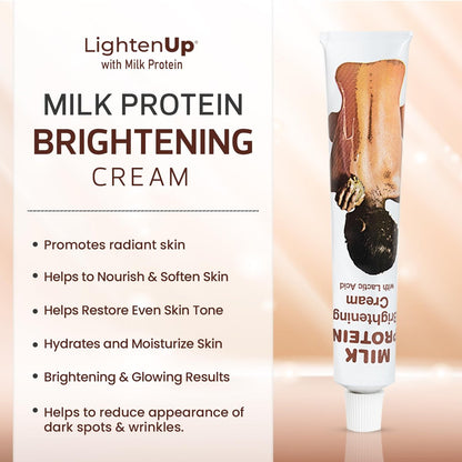 Lighten-Up Lactic Acid Cream - Skin Brightening AHA Moisturizer with Vitamin C & Shea Butter - 1.7 oz Avelisse