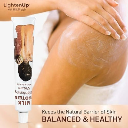 Lighten-Up Lactic Acid Cream - Skin Brightening AHA Moisturizer with Vitamin C & Shea Butter - 1.7 oz Avelisse