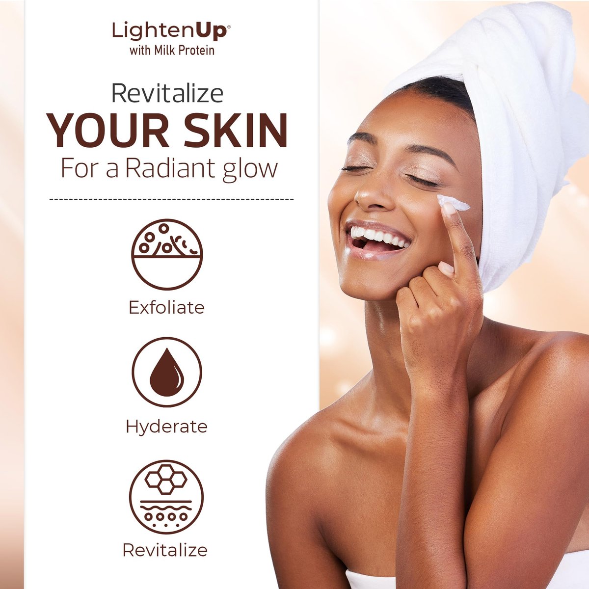 Lighten-Up Lactic Acid Cream - Skin Brightening AHA Moisturizer with Vitamin C & Shea Butter - 1.7 oz Avelisse