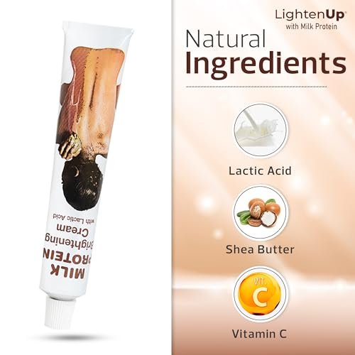 Lighten-Up Lactic Acid Cream - Skin Brightening AHA Moisturizer with Vitamin C & Shea Butter - 1.7 oz Avelisse
