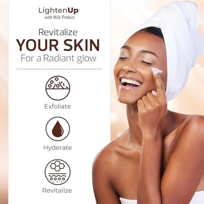 Lighten-Up Lactic Acid Cream - Skin Brightening AHA Moisturizer with Vitamin C & Shea Butter - 1.7 oz Avelisse