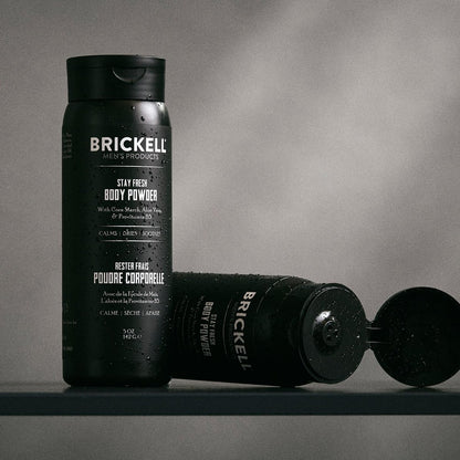 Brickell Men's Stay Fresh Body Powder - Natural & Organic Talc-Free Deodorant Powder, Absorbs Sweat & Keeps Skin Dry, 5 oz Avelisse