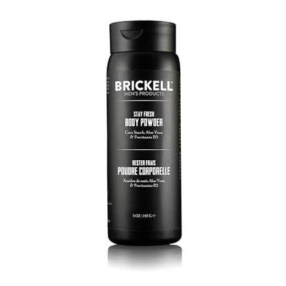 Brickell Men's Stay Fresh Body Powder - Natural & Organic Talc-Free Deodorant Powder, Absorbs Sweat & Keeps Skin Dry, 5 oz Avelisse