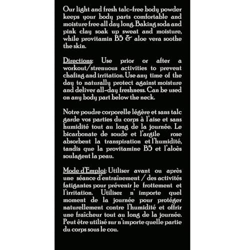 Brickell Men's Stay Fresh Body Powder - Natural & Organic Talc-Free Deodorant Powder, Absorbs Sweat & Keeps Skin Dry, 5 oz Avelisse