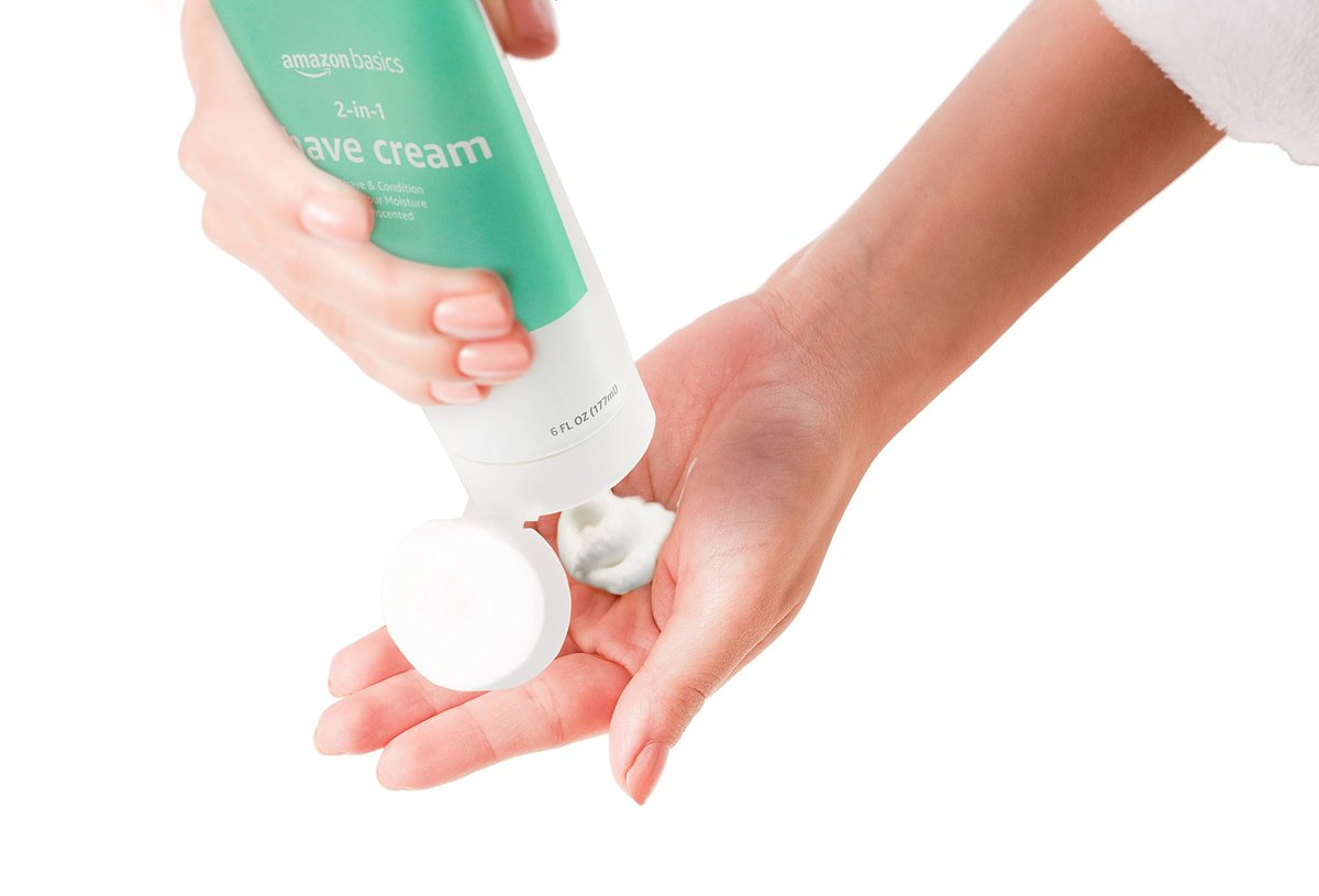 2-In-1 Moisturizing Shave Cream for Sensitive Skin, Fragrance Free, with Shea Butter and Aloe, 6 Fl. Oz., 2 Pack - görsel 5