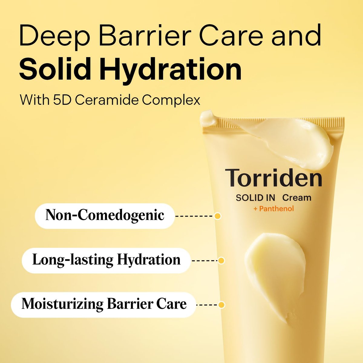 Torriden SOLID IN Ceramide Cream 70ml – Ceramide Moisturizer for Healthy Skin Barrier, Soothing & Nourishing Avelisse