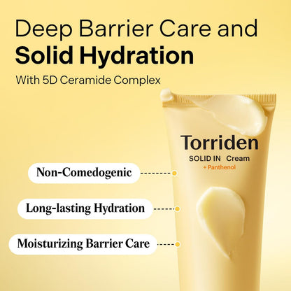 Torriden SOLID IN Ceramide Cream 70ml – Ceramide Moisturizer for Healthy Skin Barrier, Soothing & Nourishing Avelisse